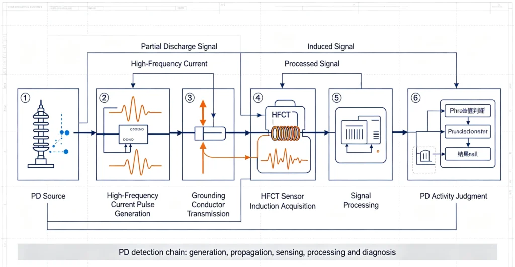 How HFCT Detects Partial Discharge