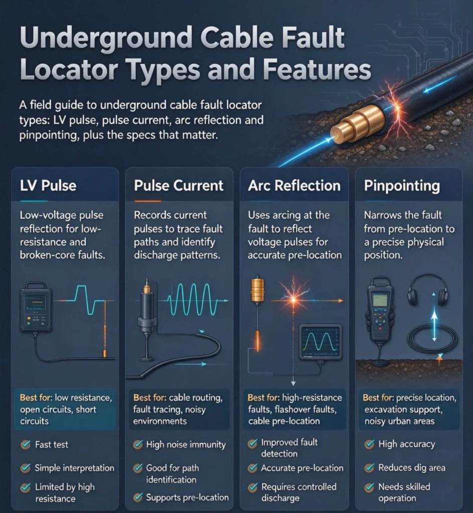 Underground Cable Fault Locator Types and Features